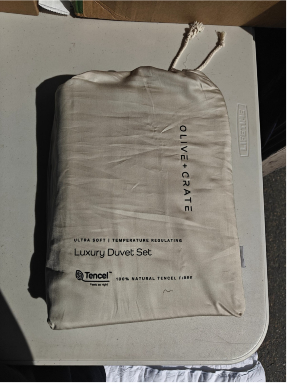 Olive & Crate Eucalyptus- TWIN XL Duvet Cover Set Oatmeal [Pillowcases Included]